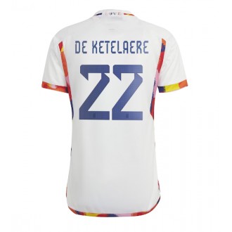 Belgien Charles De Ketelaere #22 Bortatröja VM 2022 Korta ärmar
